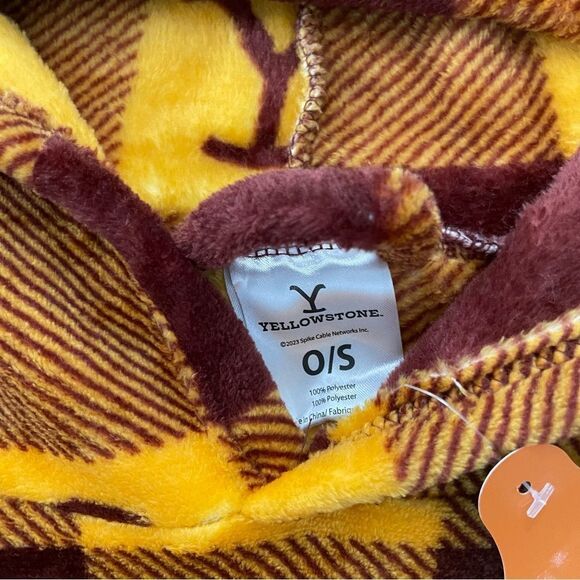Yellowstone Men’s Cozy Hooded Blanket Robe OS NWT - Picture 2 of 4